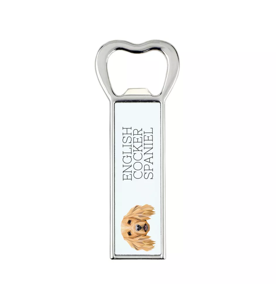 English Cocker Spaniel, Englische Cockerspaniel  - Flaschenöffner mit Bild und Aufschrift für Bier von Art-Dog