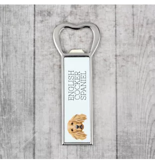 Cocker spaniel anglais - ouvre-bouteille avec une image et une inscription pour la bière Art-Dog
