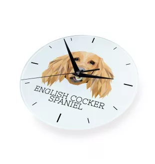 Cocker spaniel angielski zegar geometryczny Art-Dog