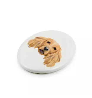 Cocker spaniel anglais - une plaque avec une photo et un motif géométrique de la marque Art-Dog