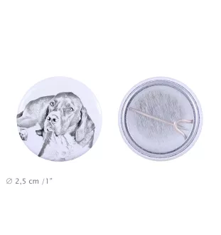 English Pointer I - pin with your dog, add your own photo, Art-Dog brand