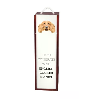 Cocker spaniel angielski pudełko na wino geometryczne Art-Dog