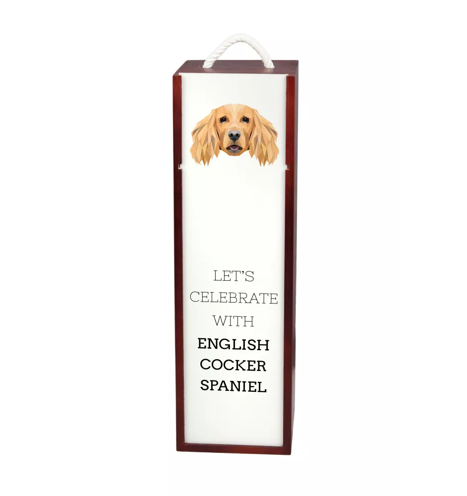 Cocker spaniel angielski pudełko na wino geometryczne Art-Dog
