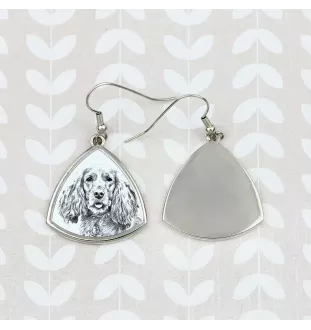 Cocker spaniel angielski kolczyki ze zdjęciem psa Art-Dog