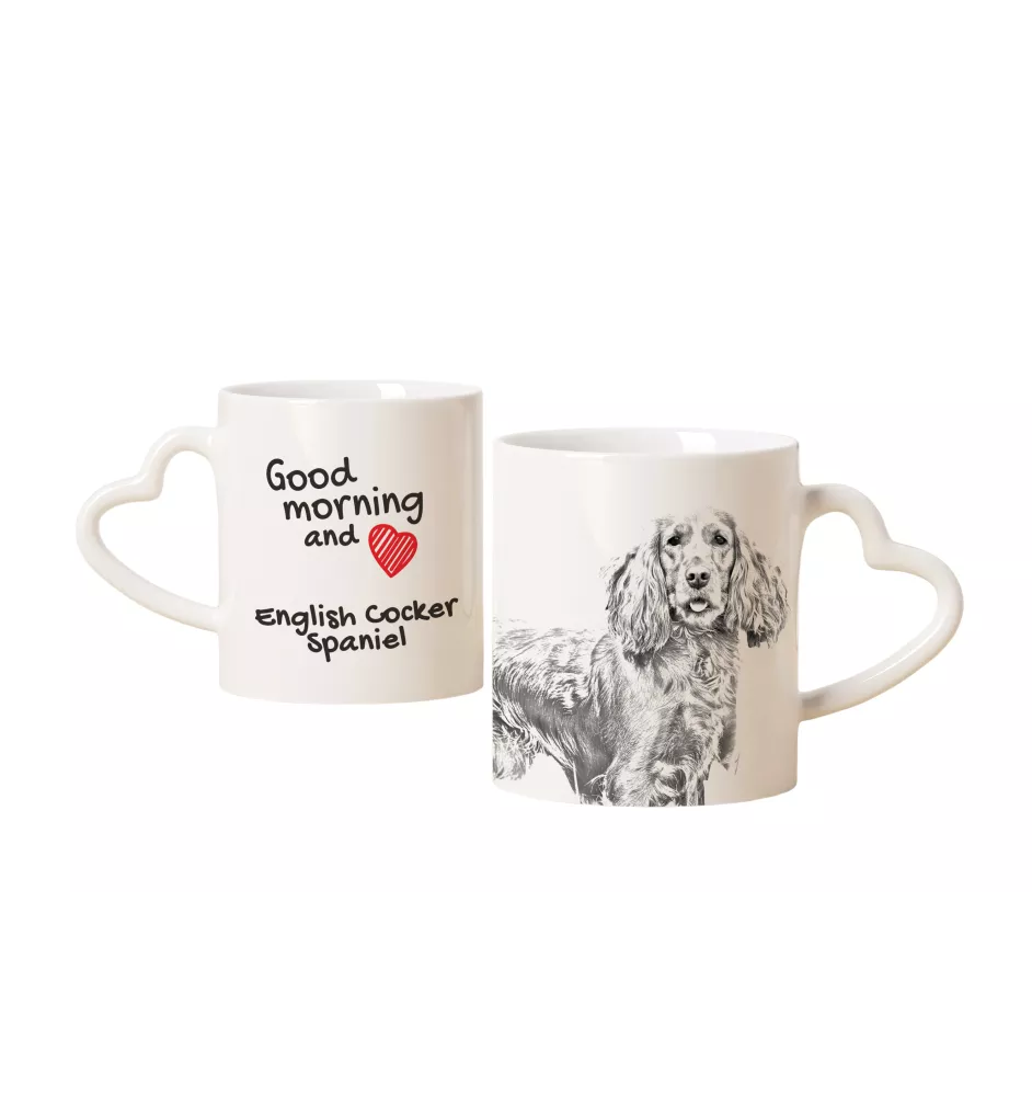 English Cocker Spaniel, Englische Cockerspaniel  - Tasse mit Hund, entzückende Tasse mit herzförmigem Henkel, universelles Geschenk der Marke Art-Dog
