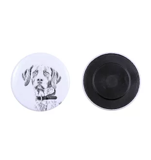 English Pointer, Englischer Pointer II Magnet mit einem Hundepfotenabdruck, außergewöhnlich leicht, starker Magnet, handgefertigtes Produkt der Marke Art-Dog