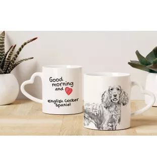 English Cocker Spaniel, Englische Cockerspaniel  - Tasse mit Hund, entzückende Tasse mit herzförmigem Henkel, universelles Geschenk der Marke Art-Dog