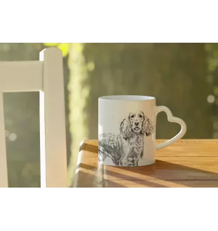 English Cocker Spaniel, Englische Cockerspaniel  - Tasse mit Hund, entzückende Tasse mit herzförmigem Henkel, universelles Geschenk der Marke Art-Dog