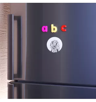 English Pointer, Englischer Pointer Magnet mit einem Hundepfotenabdruck, außergewöhnlich leicht, starker Magnet, handgefertigtes Produkt der Marke Art-Dog