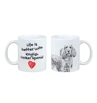English Cocker Spaniel - cup with a dog, cup with a photo, personalized gift from the Art-Dog brand