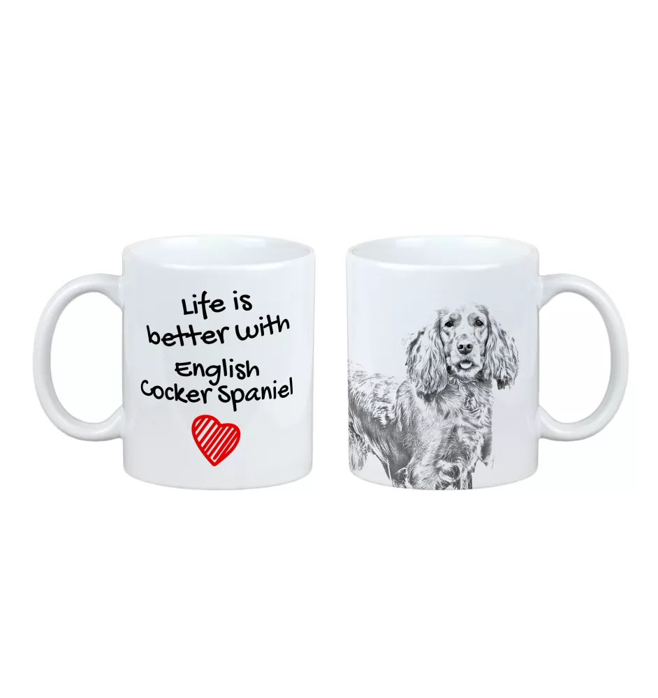 English Cocker Spaniel - cup with a dog, cup with a photo, personalized gift from the Art-Dog brand