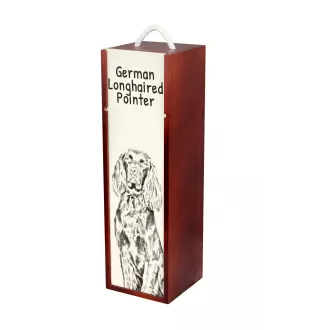 English Pointer - wine box with a dog, alcohol box with graphics, personalized gift box from the Art-Dog brand