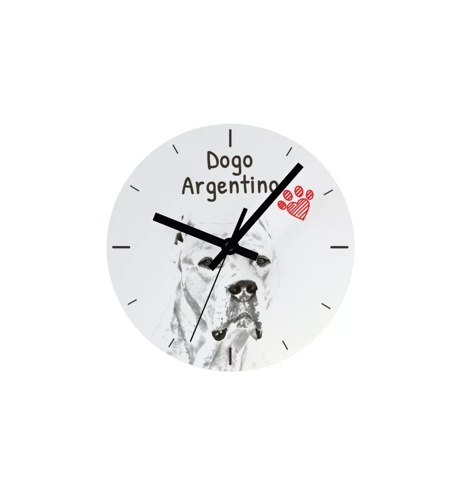 English Pointer - wall clock with a dog, shelf clock with a print, personalized home decoration from the Art-Dog brand