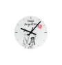 English Pointer - wall clock with a dog, shelf clock with a print, personalized home decoration from the Art-Dog brand