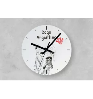 English Pointer - wall clock with a dog, shelf clock with a print, personalized home decoration from the Art-Dog brand