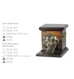 Pointer anglais - urne pour les cendres d'un chien avec une statuette, une urne élégante pour chien, une urne exceptionnelle avec un buste de chien de la marque Art-Dog