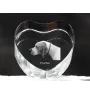 English Pointer I - a photo of a dog in crystal, crystal heart, unique photo frame from the Art-Dog brand