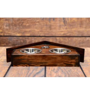 Pointer anglais I - support en bois avec des bols pour chien, bols pour chien décoratifs, cadeau pour l'adoption d'un chien de la marque Art-Dog