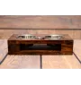 English Pointer I - wooden stand with bowls for a dog, steel dog bowls, a gift for adopting a dog from the Art-Dog brand