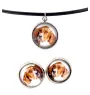 English Pointer I - jewelry with your photo box, set of necklace and earrings, personalized products from the Art-Dog brand