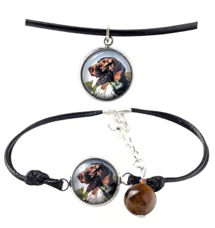 Pointer naszyjnik i bransoletka ze zdjęciem Art-Dog