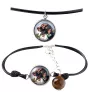 English Pointer - a set of jewelry with your photo, handmade set, bracelet and necklace by Art.-Dog brand