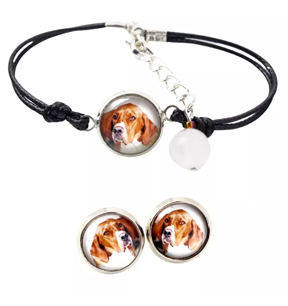 Pointer anglais I - ensemble de bijoux avec votre photo, accessoire féminin, article fait main, produit fabriqué à la main avec passion pour la création de la marque Art-Dog