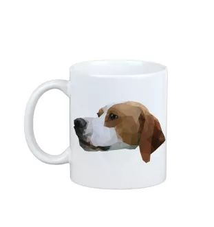 Pointer anglais - tasse avec une photo et un motif de chien géométrique Art-Dog