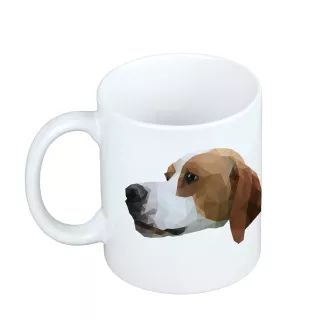 Pointer anglais - tasse avec une photo et un motif de chien géométrique Art-Dog