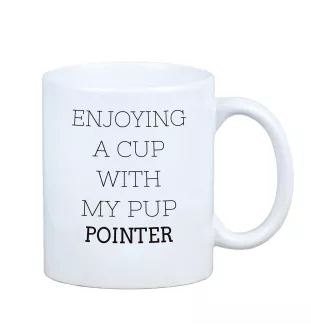 Pointer anglais - tasse avec une photo et un motif de chien géométrique Art-Dog
