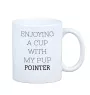 Pointer anglais - tasse avec une photo et un motif de chien géométrique Art-Dog