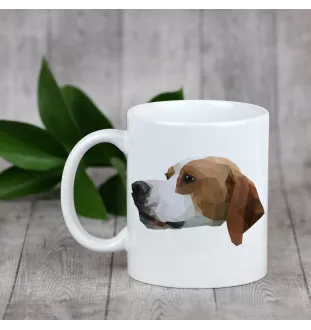 Pointer anglais - tasse avec une photo et un motif de chien géométrique Art-Dog