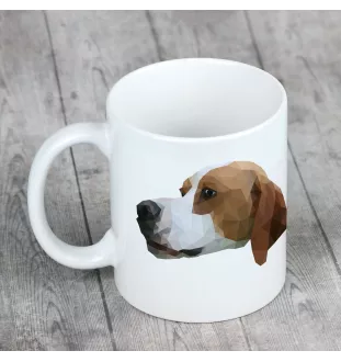 Pointer anglais - tasse avec une photo et un motif de chien géométrique Art-Dog