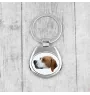 English Pointer, Englischer Pointer - geometrischer Schlüsselanhänger mit Foto und Aufschrift Art-Dog