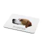 English Pointer - geometric mouse pad with a picture and text by Art-Dog