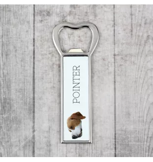 Pointer anglais - ouvre-bouteille avec une image et une inscription pour la bière Art-Dog