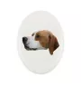 English Pointer, Englischer Pointer - Fliese mit geometrischem Bild und Schriftzug der Marke Art-Dog