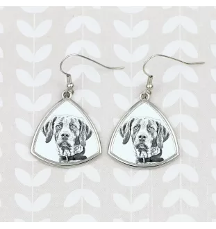 Pointer anglais II - boucles d'oreilles avec chien, boucles d'oreilles pendantes avec photo, bijoux personnalisés avec impression de la marque Art-Dog
