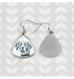 Pointer anglais II - boucles d'oreilles avec chien, boucles d'oreilles pendantes avec photo, bijoux personnalisés avec impression de la marque Art-Dog