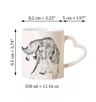 Pointer anglais I - tasse avec chien, une tasse adorable avec une anse en forme de cœur, un cadeau universel de la marque Art-Dog