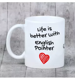 English Pointer I - cup with a dog, cup with a photo, personalized gift from the Art-Dog brand