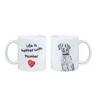English Pointer, Englischer Pointer - Tasse mit Hund, Tasse mit Bild, personalisiertes Geschenk der Marke Art-Dog