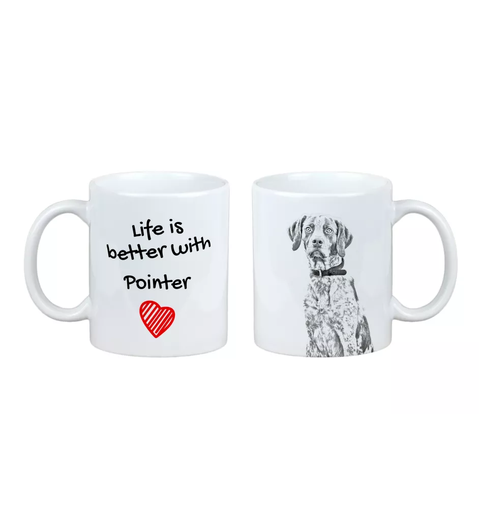 English Pointer, Englischer Pointer - Tasse mit Hund, Tasse mit Bild, personalisiertes Geschenk der Marke Art-Dog