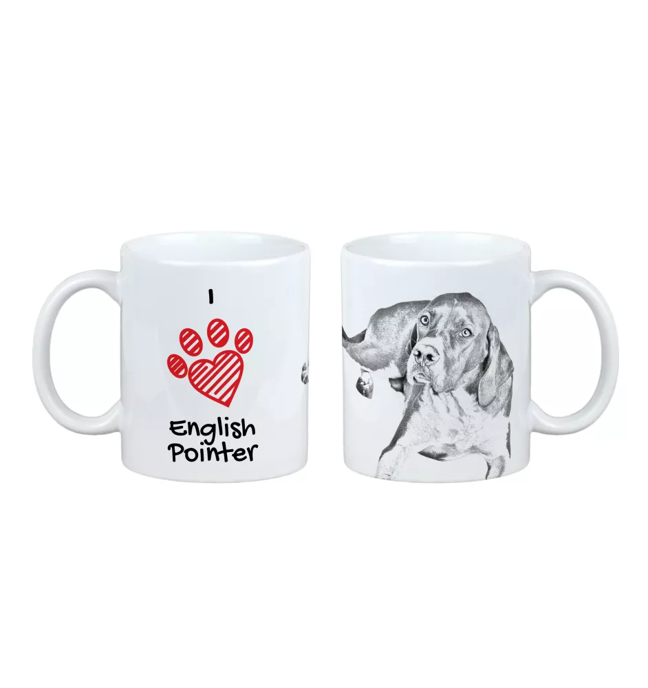 Pointer anglais I - tasse avec chien, une tasse adorable avec une illustration, un cadeau avec votre photo de la marque Art-Dog