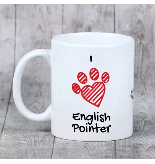 English Pointer I - cup with a dog, cute cup with graphics, a gift with your photo from the Art-Dog brand