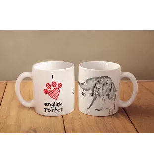 Pointer anglais I - tasse avec chien, une tasse adorable avec une illustration, un cadeau avec votre photo de la marque Art-Dog