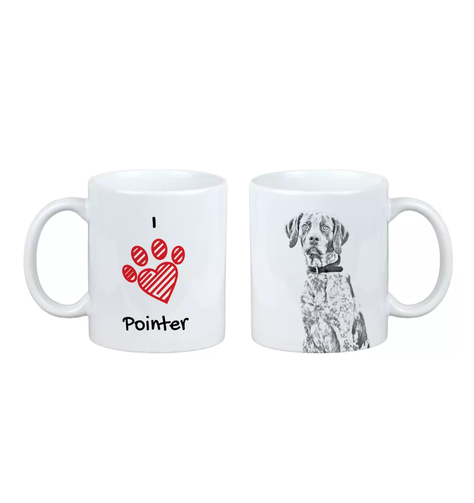 English Pointer - cup with a dog, cute cup with graphics, a gift with your photo from the Art-Dog brand