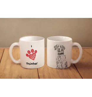 English Pointer - cup with a dog, cute cup with graphics, a gift with your photo from the Art-Dog brand