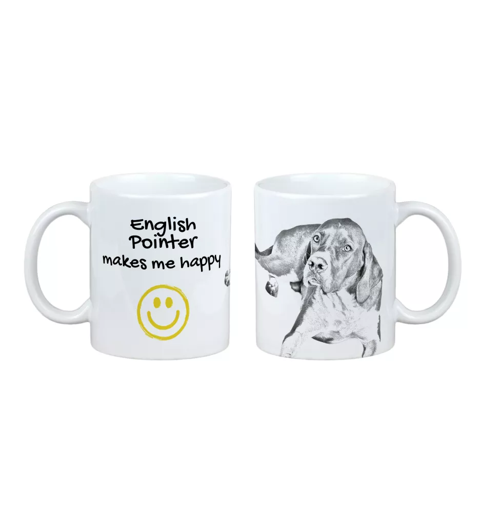 English Pointer I - cup with a dog, cheerful cup for a dog lover, personalized gift from the Art-Dog brand