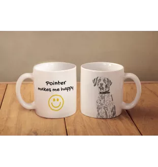 Pointer anglais - tasse avec chien, une tasse joyeuse pour les amoureux des chiens, un cadeau personnalisé de la marque Art-Dog